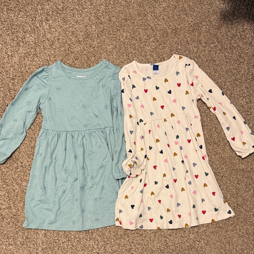 Old Navy Blue and Cream Kids Dresses